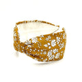 Liberty London Fabric Headband – Wide Floral Style in Mustard Yellow