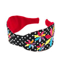 Embroidered Polka Dots Floral Headband