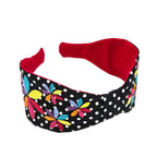 Embroidered Polka Dots Floral Headband