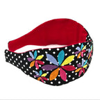 Embroidered Polka Dots Floral Headband