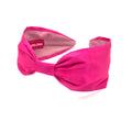 Silk Dupioni Headband – Wide Flat Knot Style in Pink Fuchsia