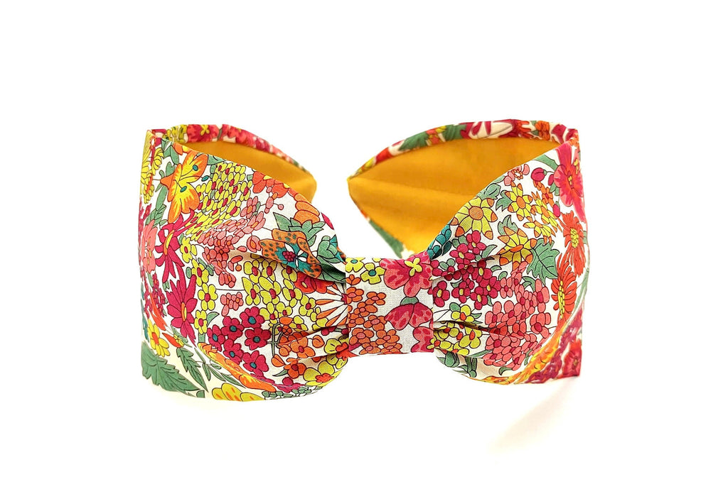 Liberty London Fabric Headband, Boho Headband, Modern Headband, Wide Style Headband, Floral Headband, Handcrafted Headband, Magenta