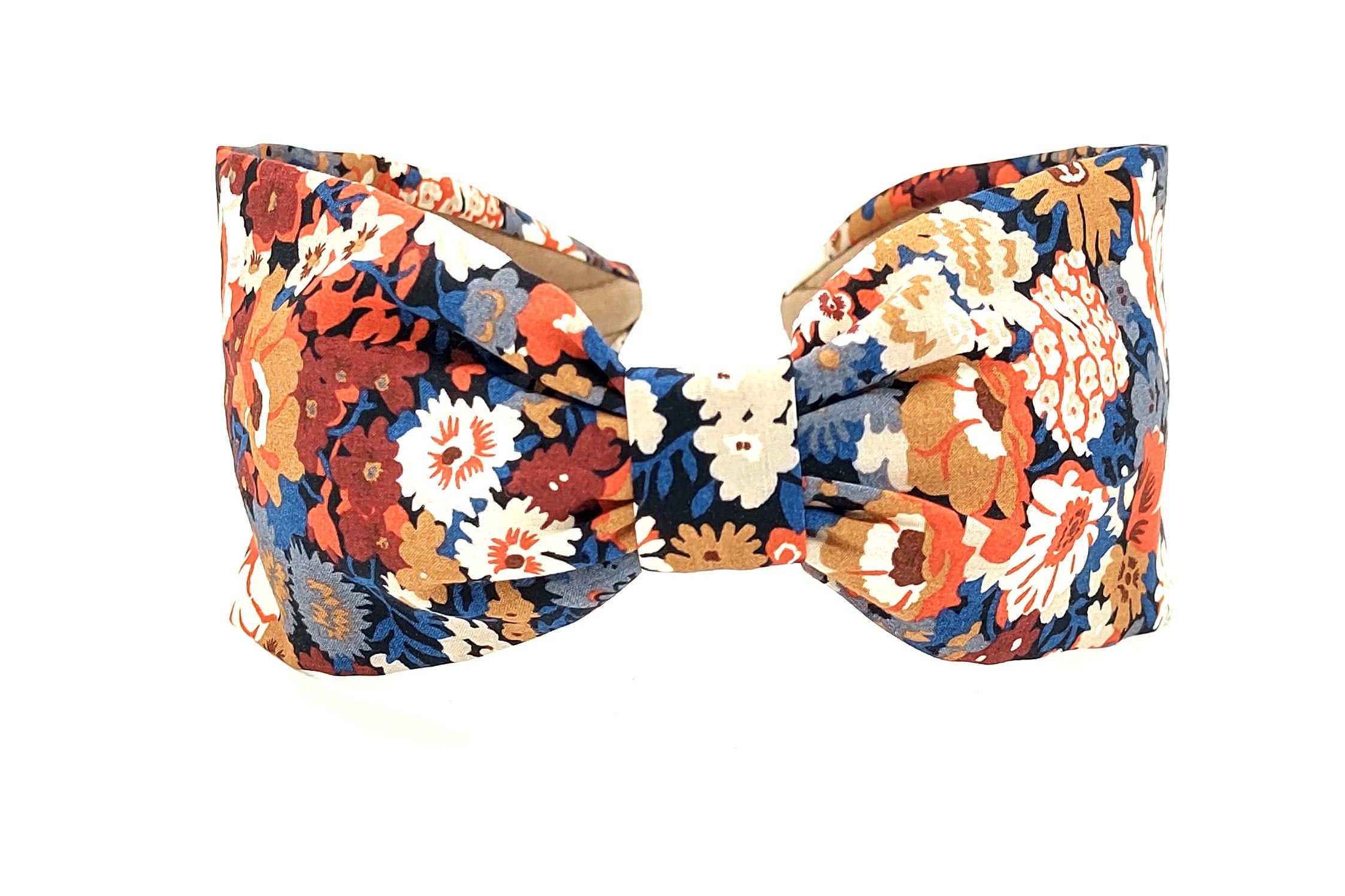 Liberty London Fabric Headband, Boho Headband, Wide Style Modern Headband, Floral Headband, Handcrafted Headband, Bohemian Print