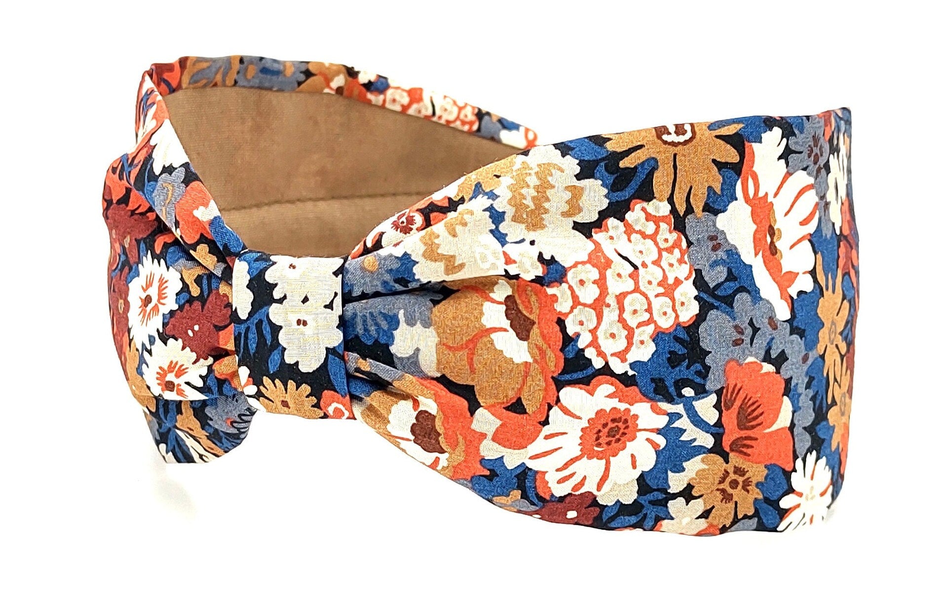 Liberty London Fabric Headband, Boho Headband, Wide Style Modern Headband, Floral Headband, Handcrafted Headband, Bohemian Print