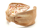 Headband, Handcrafted Headband, Modern Headband, Diadema, Diadem, Bohemian, Wide Style, Woven Cotton, Light Peach