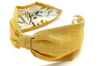 Headband, Handcrafted Headband, Modern Headband, Diadema, Diadem, Bohemian, Wide Style, Woven Cotton, Yellow