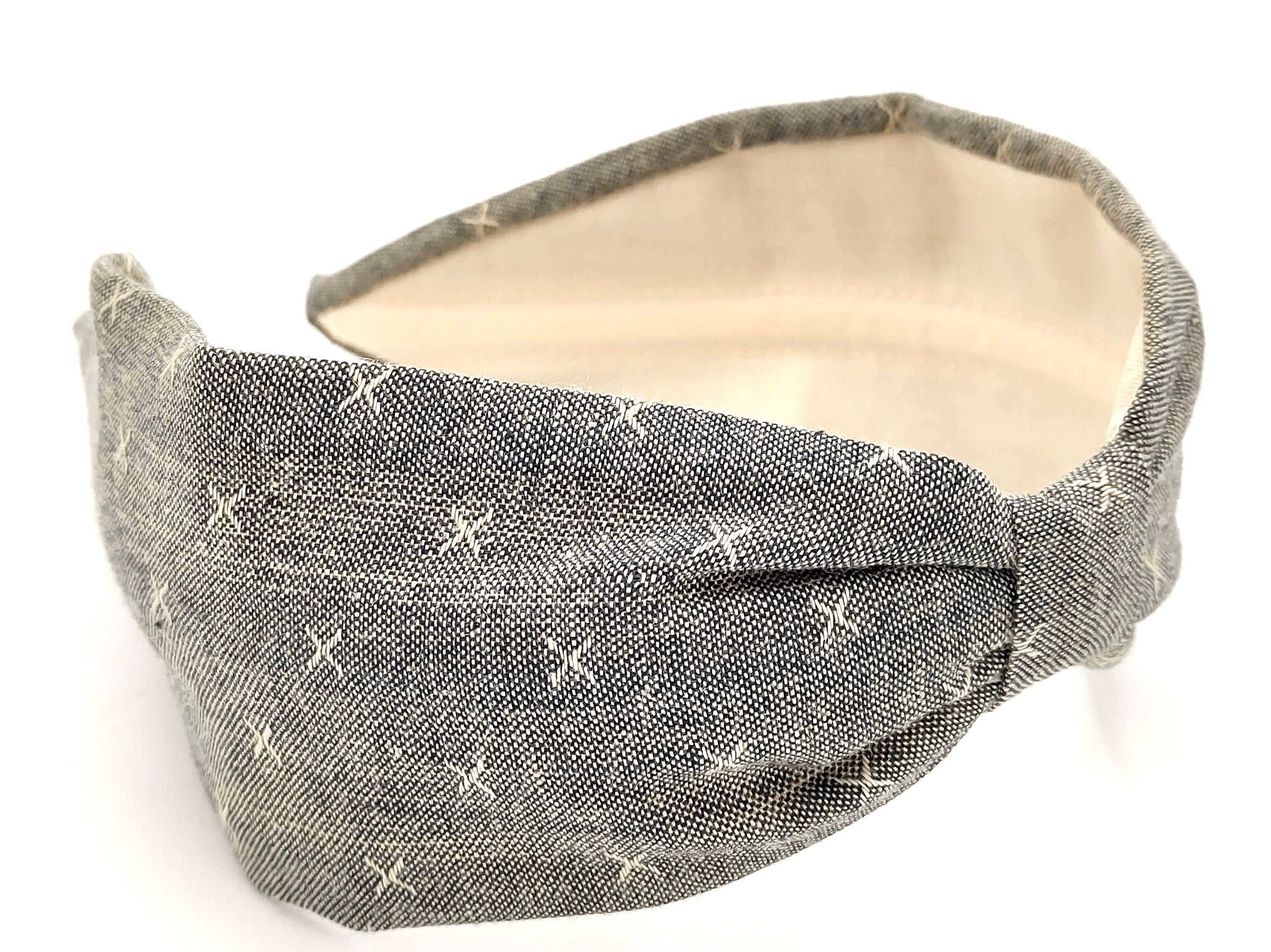 Headband, Handcrafted Headband, Modern Headband, Diadema, Diadem, Bohemian, Wide Style, Woven Cotton, Black