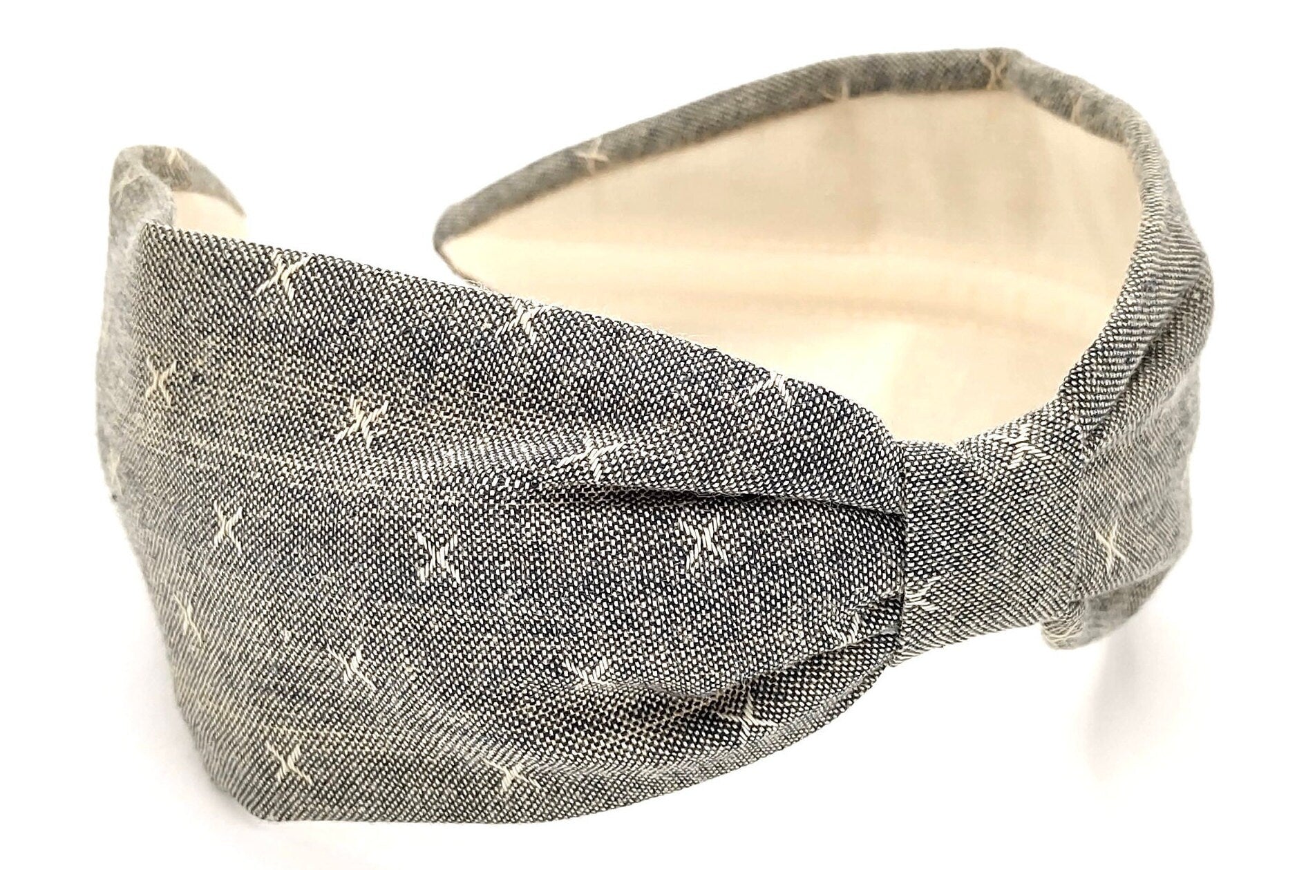 Headband, Handcrafted Headband, Modern Headband, Diadema, Diadem, Bohemian, Wide Style, Woven Cotton, Black
