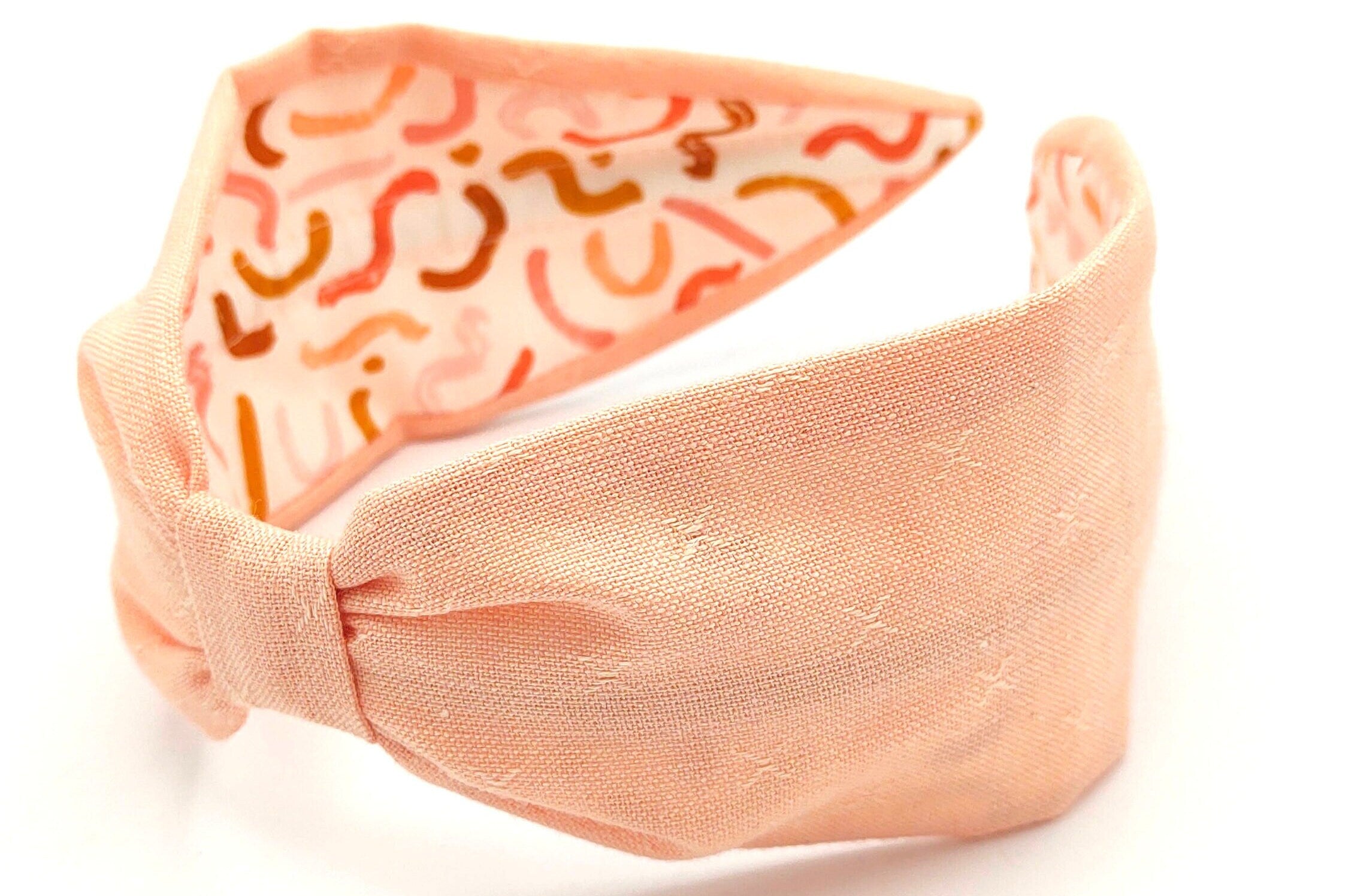 Headband, Handcrafted Headband, Modern Headband, Diadema, Diadem, Bohemian, Wide Style, Woven Cotton, Coral Pink