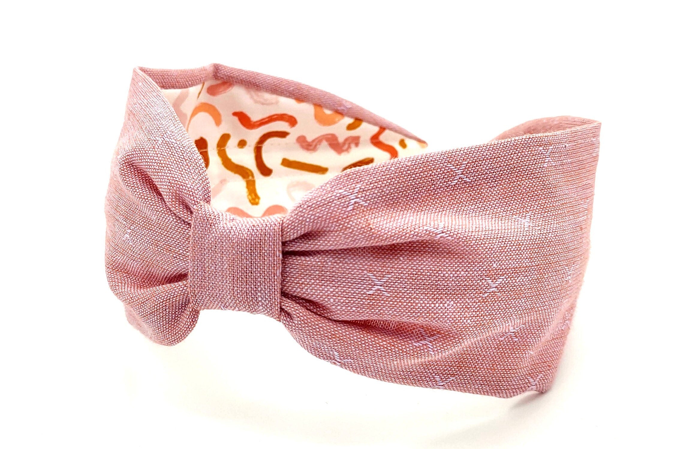 Headband, Handcrafted Headband, Modern Headband, Diadema, Diadem, Bohemian, Wide Style, Woven Cotton, Pink