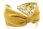 Headband, Handcrafted Headband, Modern Headband, Diadema, Diadem, Bohemian, Wide Style, Woven Cotton, Yellow