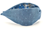 Headband, Handcrafted Headband, Modern Headband, Diadema, Diadem, Bohemian, Wide Style, Woven Cotton, Medium Denim Blue