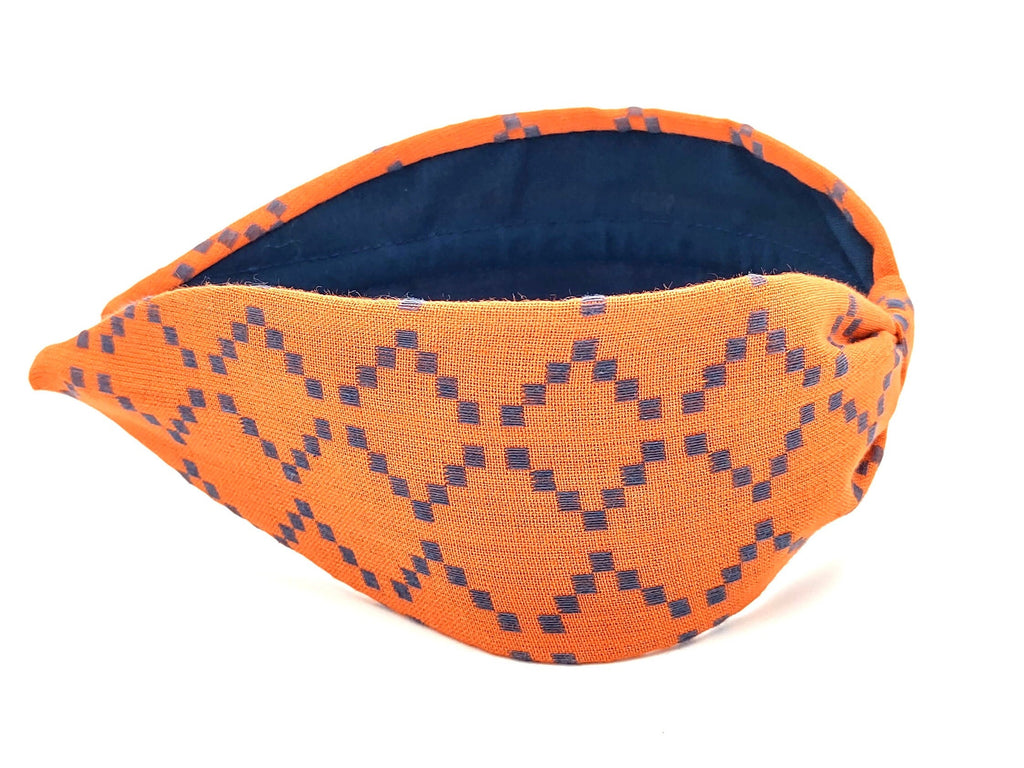 Headband, Handcrafted Headband, Modern Headband, Diadema, Diadem, Bohemian, Wide Style, Woven Cotton, Terracota