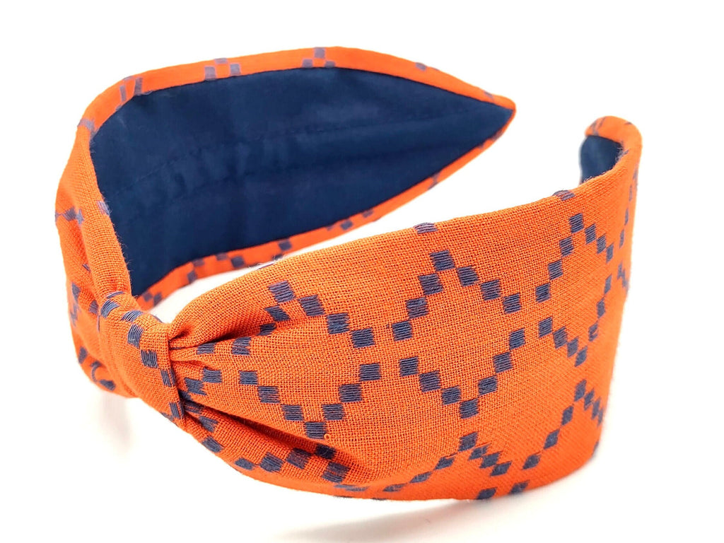Headband, Handcrafted Headband, Modern Headband, Diadema, Diadem, Bohemian, Wide Style, Woven Cotton, Terracota