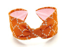 Headband, Handcrafted Headband, Modern Headband, Diadema, Diadem, Bohemian, Wide Style, Woven Cotton, Orange, Spring Headband