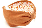Headband, Handcrafted Headband, Modern Headband, Diadema, Diadem, Bohemian, Wide Style, Woven Cotton, Peach, Spring Headband