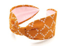 Headband, Handcrafted Headband, Modern Headband, Diadema, Diadem, Bohemian, Wide Style, Woven Cotton, Orange, Spring Headband