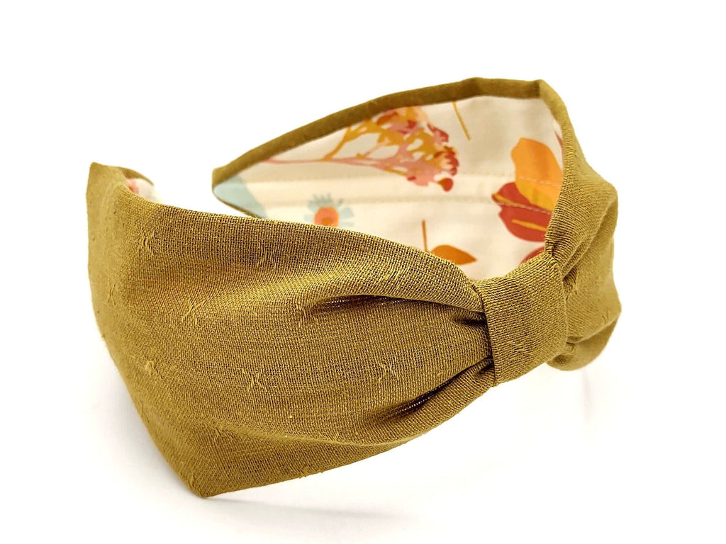 Headband, Handcrafted Headband, Modern Headband, Diadema, Diadem, Bohemian, Wide Style, Woven Cotton, Bronze, Spring Headband