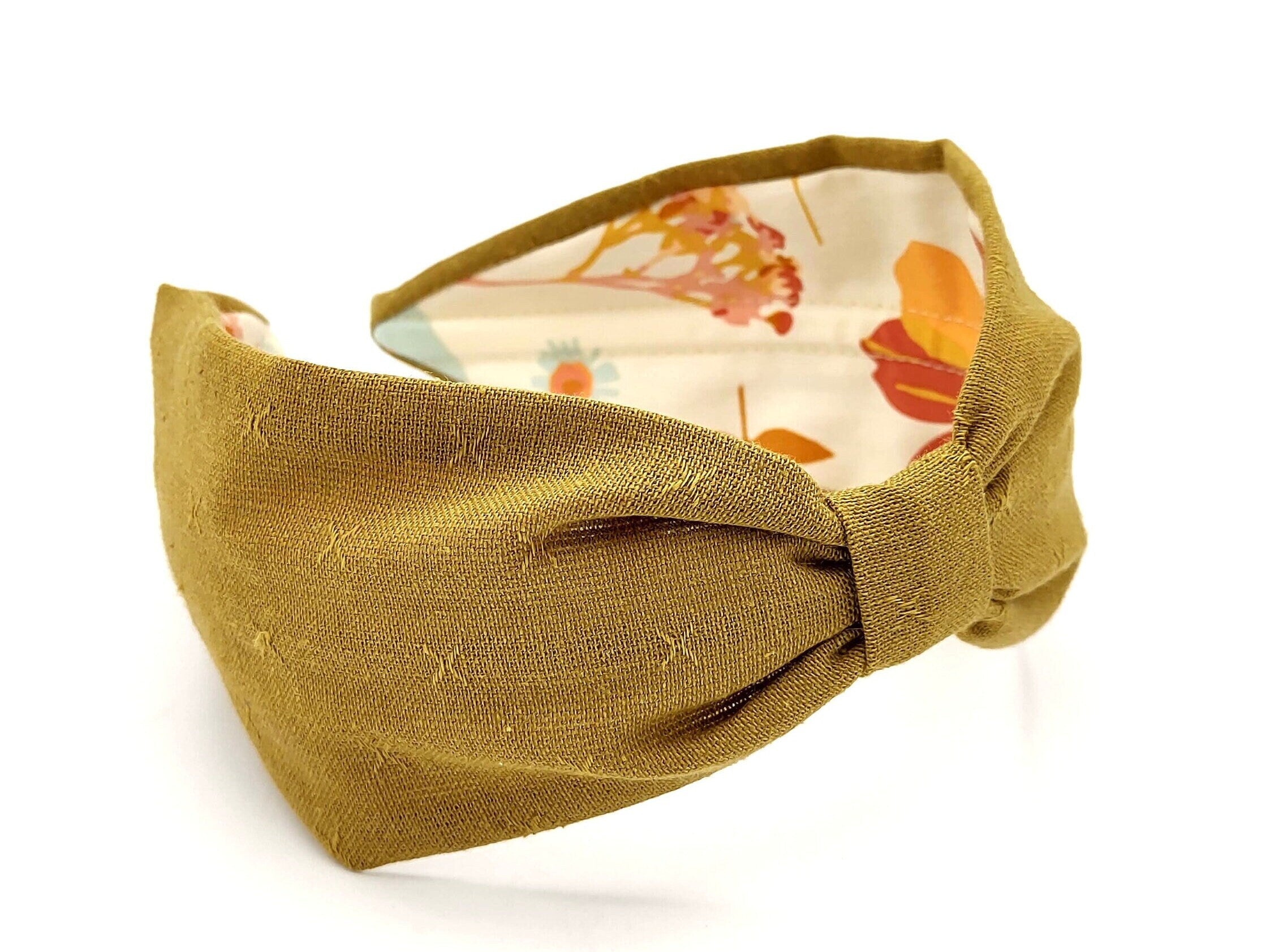 Headband, Handcrafted Headband, Modern Headband, Diadema, Diadem, Bohemian, Wide Style, Woven Cotton, Bronze, Spring Headband