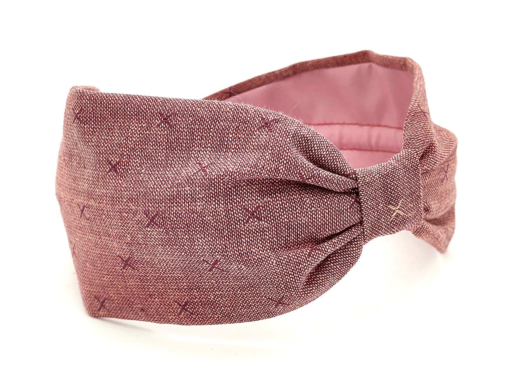 Headband, Handcrafted Headband, Modern Headband, Diadema, Diadem, Bohemian, Wide Style, Woven Cotton, Red, Spring Headband