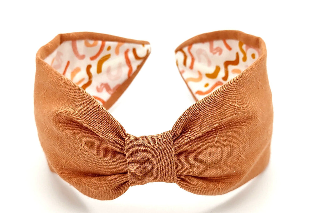 Headband, Handcrafted Headband, Modern Headband, Diadema, Diadem, Bohemian, Wide Style, Woven Cotton, Peach, Spring Headband