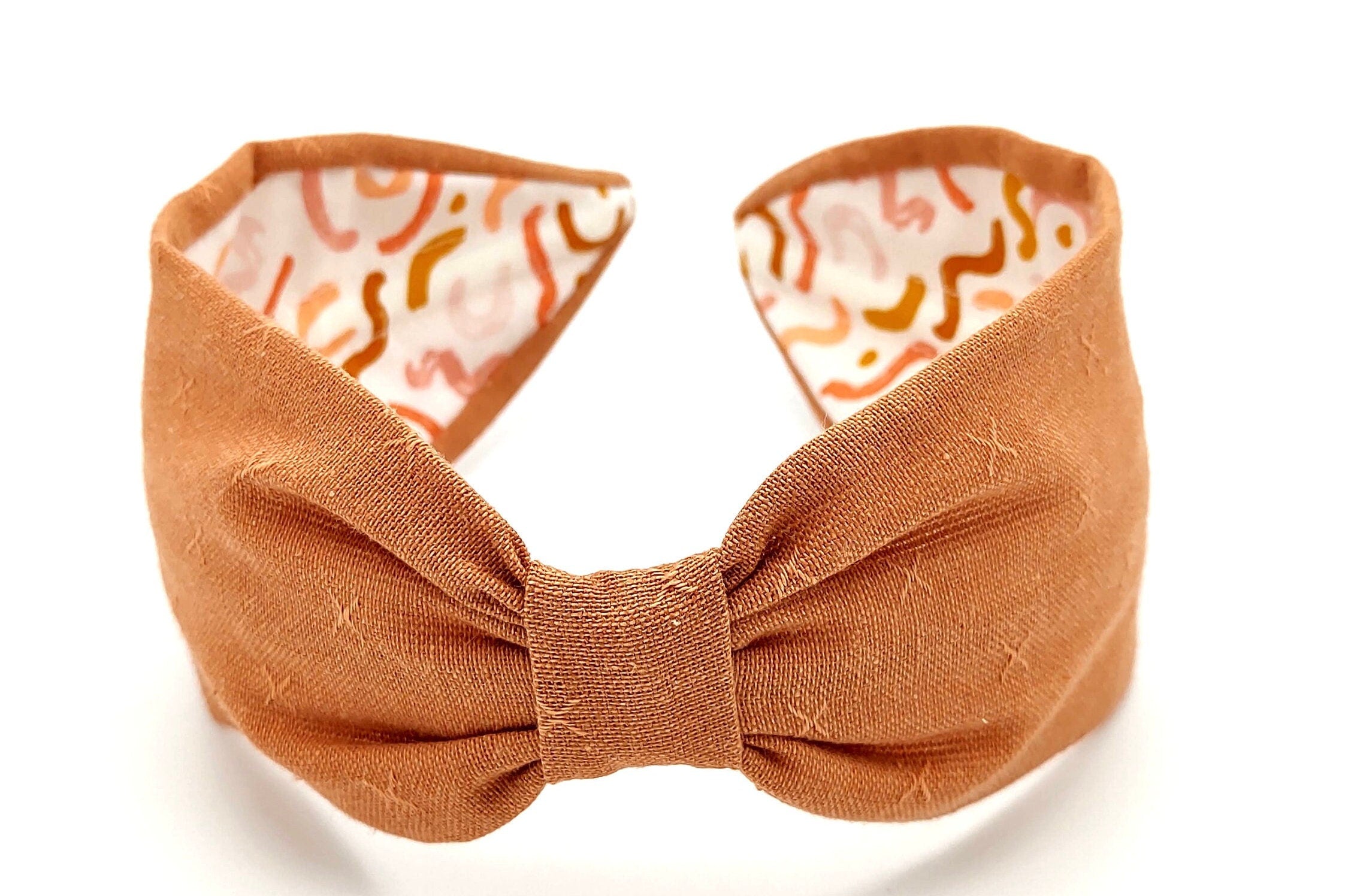 Headband, Handcrafted Headband, Modern Headband, Diadema, Diadem, Bohemian, Wide Style, Woven Cotton, Peach, Spring Headband