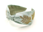 Headband, Embroidered Headband, Embroidered Green Headband, Modern Headband, Boho Headband, Green