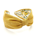 Headband, Handcrafted Headband, Modern Headband, Diadema, Diadem, Bohemian, Wide Style, Woven Cotton, Yellow