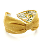 Headband, Handcrafted Headband, Modern Headband, Diadema, Diadem, Bohemian, Wide Style, Woven Cotton, Yellow