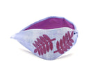 Headband, Embroidered Headband, Embroidered Purple Headband, Modern Headband, Boho Headband, Purple Headband, Embroidered Leaves