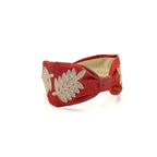 Headband, Embroidered Headband, Embroidered Red Headband, Modern Headband, Boho Headband, Red Headband, Luxury Headband, Wedding Headband