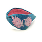 Headband, Embroidered Headband, Embroidered Red Headband, Modern Headband, Boho Headband, Aqua Headband, Luxury Headband, Party Headband