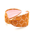 Headband, Handcrafted Headband, Modern Headband, Diadema, Diadem, Bohemian, Wide Style, Woven Cotton, Orange, Spring Headband