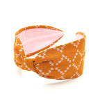 Headband, Handcrafted Headband, Modern Headband, Diadema, Diadem, Bohemian, Wide Style, Woven Cotton, Orange, Spring Headband