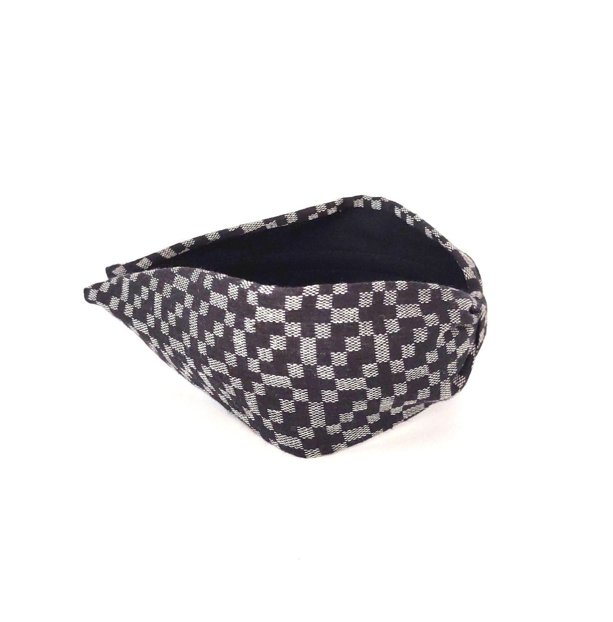 Headband, Handcrafted Headband, Modern Headband, Diadema, Diadem, Bohemian, Wide Style, Woven Cotton, Black and Gray