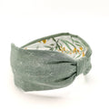 Headband, Handcrafted Headband, Modern Headband, Diadema, Diadem, Bohemian, Wide Style, Woven Cotton, Light Green