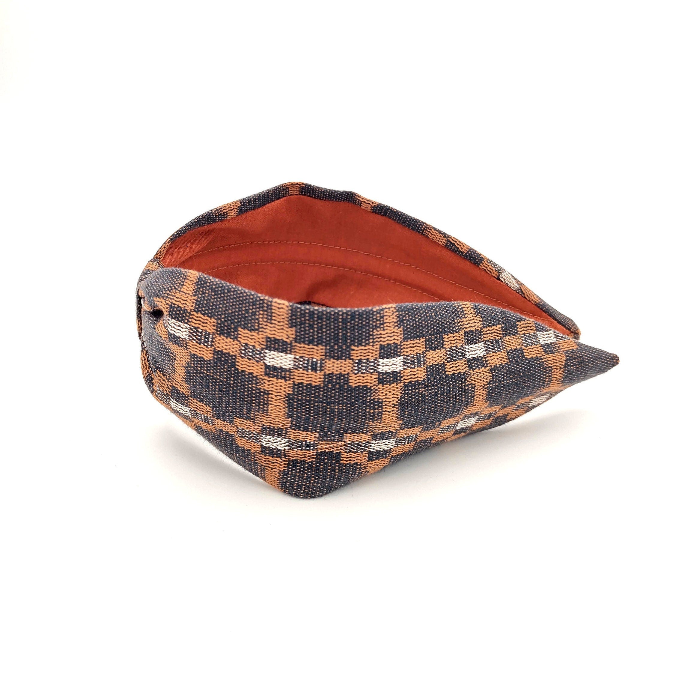 Headband, Handcrafted Headband, Modern Headband, Diadema, Diadem, Bohemian, Wide Style, Woven Cotton, Brown and Terracota