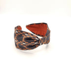 Headband, Handcrafted Headband, Modern Headband, Diadema, Diadem, Bohemian, Wide Style, Woven Cotton, Brown and Terracota