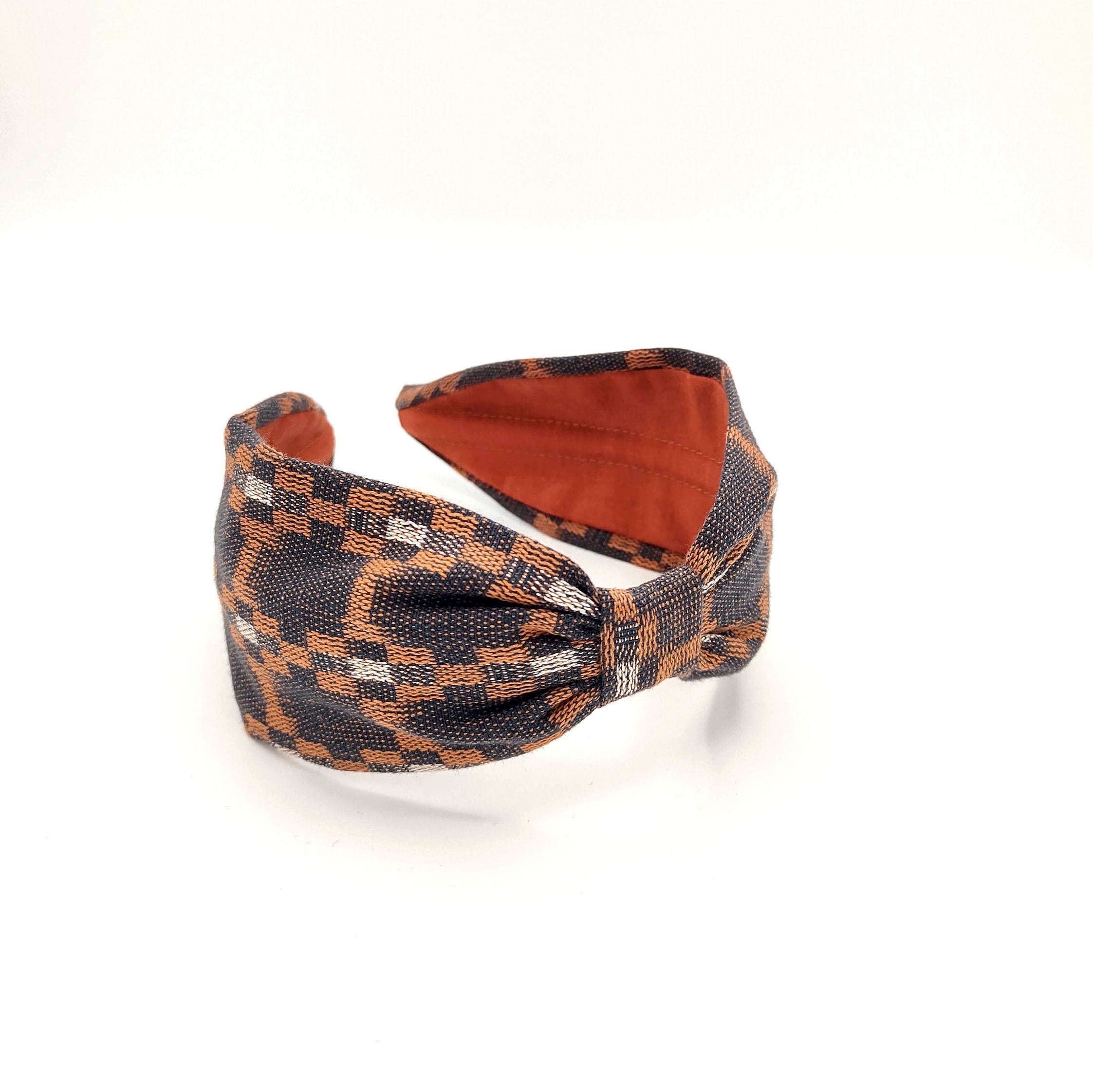 Headband, Handcrafted Headband, Modern Headband, Diadema, Diadem, Bohemian, Wide Style, Woven Cotton, Brown and Terracota