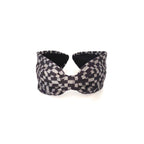 Headband, Handcrafted Headband, Modern Headband, Diadema, Diadem, Bohemian, Wide Style, Woven Cotton, Black and Gray
