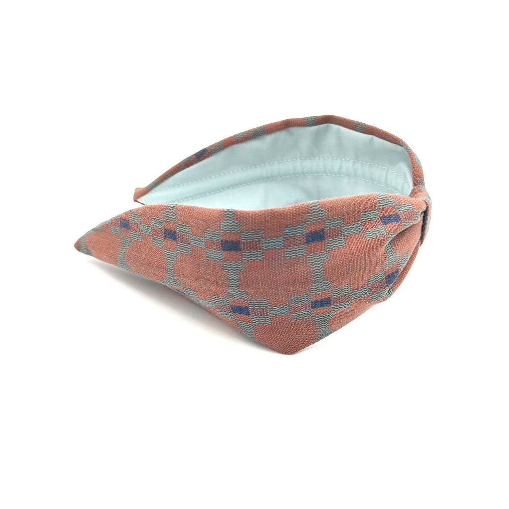 Headband, Wide Headband, Modern Headband, Diadema, Diadem, Bohemian, Wide Style, Woven Cotton, Terracota and Turquoise