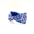 Liberty London Fabric Headband, Boho Headband, Wide Style Modern Headband, Floral Headband, Handcrafted Headband, Floral Purple and Pink