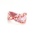 Liberty London Fabric Headband, Boho Headband, Wide Style Modern Headband, Floral Headband, Handcrafted Headband, Floral Red and Pink