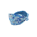 Liberty London Fabric Headband, Boho Headband, Wide Style Modern Headband, Floral Headband, Handcrafted Headband, Floral Blue
