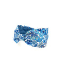 Liberty London Fabric Headband, Boho Headband, Wide Style Modern Headband, Floral Headband, Handcrafted Headband, Floral Blue