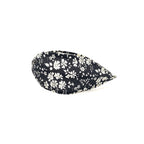 Liberty London Fabric Headband, Boho Headband, Wide Style Modern Headband, Floral Headband, Handcrafted Headband, Black