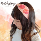 Headband, Embroidered Headband, Embroidered Pink Headband, Modern Headband, Boho Headband, Pink