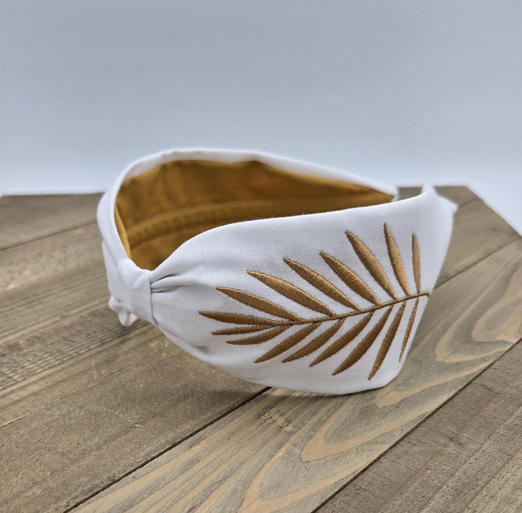Headband, Handcrafted Headband, Embroidered Headband, Modern Headband, Bohemian, Wide Style, White, White Embroidered Hair band