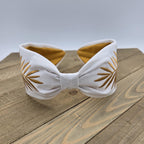 Headband, Handcrafted Headband, Embroidered Headband, Modern Headband, Bohemian, Wide Style, White, White Embroidered Hair band