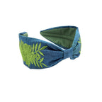 Embroidered Headband, Floral Embroidery Headband, Embroidery Headband, Modern Headband, Embroidered Hair band, Head band, Green